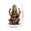 Handmade resin Lord Ganesh idol for pooja rooms, showcasing intricate details and vibrant colors, symbolizing wisdom and prosperity.