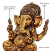 Handmade resin Lord Ganesh idol, perfect for home decor or altar, symbolizing wisdom and prosperity with intricate craftsmanship.