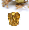 Handmade Lord Ganesh idol for car dashboard, crafted from metal, measuring 7L x 6W x 5H cm, symbolizing wisdom and prosperity
