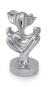 Handmade Lord Ganesh idol crafted from resin, measuring 9L x 9W x 15H cm, symbolizing wisdom and prosperity for home decor