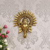 Handmade Lord Ganesh idol wall hanging, crafted from metal, measuring 20L x 2.5W x 24H cm, symbolizing wisdom and prosperity for home decor.