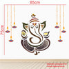 Colorful Lord Ganesha vinyl wall sticker, featuring intricate details and a matte finish, ideal for enhancing home decor and honoring Hinduism.