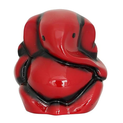 Handmade Lord Ganesha idol made from polyresin, perfect for home, office, or car. Features intricate detailing and a serene expression.