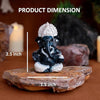 A silver-plated Lord Ganesha idol made of resin, intricately designed, measuring 5x5x5 cm, symbolizing wisdom and prosperity, perfect for decor.