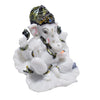 A beautifully crafted white marble idol of Lord Ganesha, symbolizing blessings and prosperity, suitable for car dashboards and home decor.