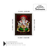 Framed wall art of Lord Ganesha made from synthetic wood, featuring vibrant colors and intricate details, perfect for home decor.
