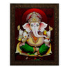 Framed wall art of Lord Ganesha made from synthetic wood, featuring vibrant colors and intricate details, perfect for home decor.