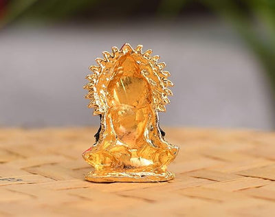 "Handmade aluminum statue of Lord Hanuman, symbolizing strength and protection, ideal for home decor, car dashboards, or altars."