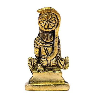 Handmade brass idol of Lord Hanuman Ji, showcasing intricate craftsmanship, ideal for spiritual decor and enhancing devotion.