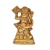 Handmade brass idol of Lord Hanuman Ji, symbolizing protection and purity, ideal for home or altar decoration.