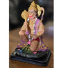Handmade Lord Hanuman Ji idol in golden polyresin, ideal for altars and puja mandirs, showcasing intricate details and divine presence.