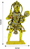 Handmade metal idol of Lord Hanuman Ji, symbolizing joy and prosperity, ideal for home decor and spiritual spaces.