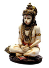 Handcrafted Lord Hanuman Ji Idol in reddish-multicolor, measuring 11.43L x 3W x 16.51H cm, ideal for home decor or car dashboards.