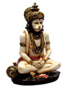 Handcrafted Lord Hanuman Ji Idol in reddish-multicolor, measuring 11.43L x 3W x 16.51H cm, ideal for home decor or car dashboards.