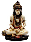 Handcrafted Lord Hanuman Ji Idol in reddish-multicolor, measuring 11.43L x 3W x 16.51H cm, ideal for home decor or car dashboards.