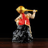 Handmade Lord Hanuman Ji idol made of resin, depicting the divine warrior atop a mountain, ideal for home, office, or altar decoration.