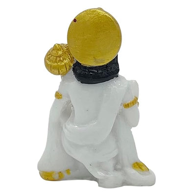 Handmade Lord Hanuman Ji marble dust idol, symbolizing strength and spirituality, ideal for home, altar, or as a meaningful gift.