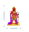 Handmade metal idol of Lord Hanuman Ji, symbolizing joy and prosperity, ideal for home decor and spiritual settings.