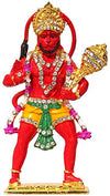 Handmade metal idol of Lord Hanuman Ji, symbolizing joy and prosperity, ideal for home decor and spiritual settings.