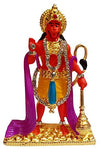Handmade metal idol of Lord Hanuman Ji, symbolizing joy and prosperity, ideal for home decor and spiritual settings.