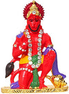 Handmade metal idol of Lord Hanuman Ji, symbolizing joy and prosperity, ideal for home decor and spiritual settings.
