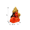 Handmade Lord Hanuman Ji polystone idol, symbolizing strength and devotion, ideal for home, car, or altar decoration.