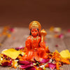 Handmade resin idol of Lord Hanuman Ji, symbolizing joy and spirituality, ideal for home decor and spiritual settings.