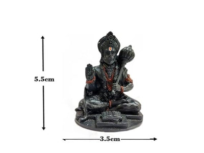Handmade resin idol of Lord Hanuman, symbolizing strength and protection, suitable for altars and decor.