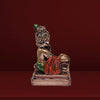 Handmade brass Lord Krishna Makhan Chor idol, depicting the playful deity stealing butter, ideal for altars and spiritual spaces.