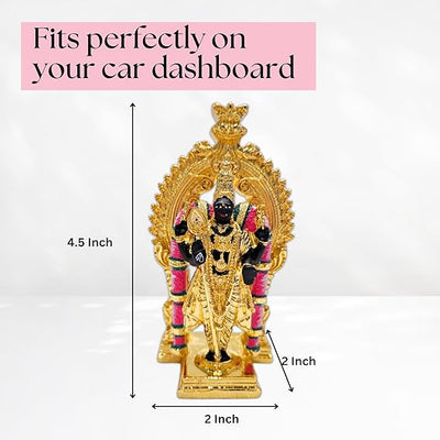 Handmade Lord Murugan statue crafted from resin, featuring intricate details, ideal for enhancing home decor, office spaces, or altars.