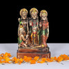 A beautifully crafted resin Lord Ram Darbar Murti depicting Lord Ram on his throne, surrounded by followers, ideal for spiritual decor.