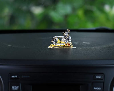 Handmade Lord Shiva idol in a meditative pose, crafted from metal, ideal for home altars and spiritual decor.