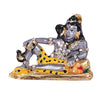 Handmade Lord Shiva idol in a meditative pose, crafted from metal, ideal for home altars and spiritual decor.