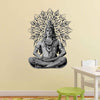 Lord Shiva meditating wall sticker, showcasing intricate design and vibrant colors, perfect for enhancing spiritual decor in homes.