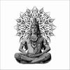 Lord Shiva meditating wall sticker, showcasing intricate design and vibrant colors, perfect for enhancing spiritual decor in homes.