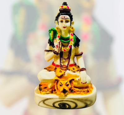 Handmade Lord Shiva idol in resin, symbolizing strength and spirituality, ideal for home decor or altar.