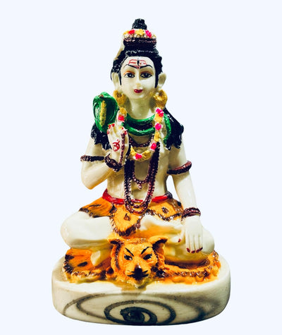 Handmade Lord Shiva idol in resin, symbolizing strength and spirituality, ideal for home decor or altar