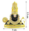 Handmade Lord Tirupati Balaji idol crafted from black gold metal, symbolizing devotion and prosperity, suitable for various spaces.