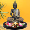 Handcrafted Lord Buddha idol made from high-quality resin, featuring intricate detailing. Ideal for home decor, symbolizing peace and tranquility