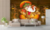 Colorful Lord Ganesha wall sticker, measuring 91.4L x 0.3W x 61H cm, crafted from durable matte vinyl, ideal for enhancing home decor.