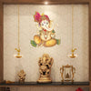 Colorful Lord Ganesha wall sticker measuring 52.5L x 4.5W x 4.5H cm, made from durable PVC, ideal for enhancing home decor and spiritual ambiance.