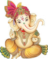 Colorful Lord Ganesha wall sticker measuring 52.5L x 4.5W x 4.5H cm, made from durable PVC, ideal for enhancing home decor and spiritual ambiance.