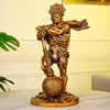 Handmade resin idol of Lord Hanuman in Bahubali form, intricately designed for spiritual spaces, symbolizing strength, protection, and devotion.