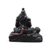 Handmade black resin idol of Lord Hanuman Ji, showcasing intricate design with Lord Ram Ji, ideal for car dashboards and home altars.