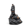 Handmade black resin idol of Lord Hanuman Ji, showcasing intricate design with Lord Ram Ji, ideal for car dashboards and home altars.