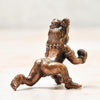 Handmade copper statue of Lord Hanuman, showcasing intricate details and craftsmanship, ideal for altars or decorative purposes.