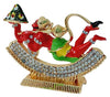 Handcrafted Lord Hanuman Ji metal idol in flight, showcasing intricate details and elegant design, ideal for altars and home decor.