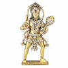 Handmade Lord Hanuman metal idol with intricate detailing, ideal for car dashboards, home decor, or mandir altars.