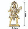 Handmade Lord Hanuman metal idol with intricate detailing, ideal for car dashboards, home decor, or mandir altars.