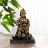 Handmade Lord Hanuman polyresin statue in a serene seated posture, symbolizing strength and protection, ideal for altars and spiritual spaces.
